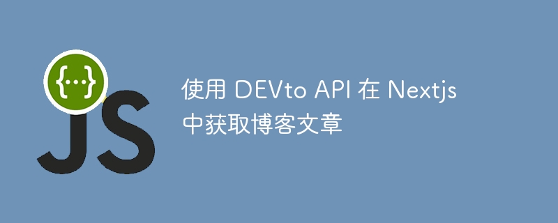 使用 devto api 在 nextjs 中获取博客文章