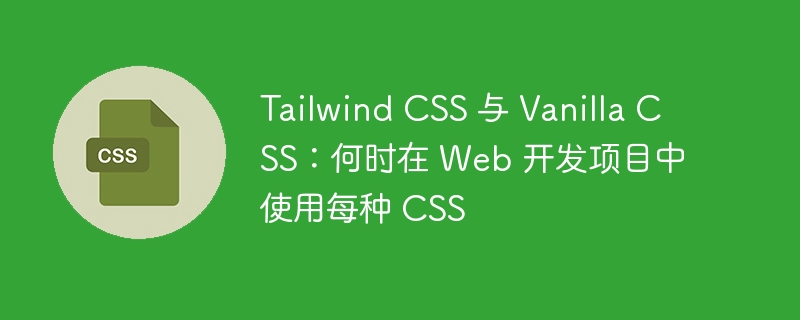 tailwind css 与 vanilla css：何时在 web 开发项目中使用每种 css