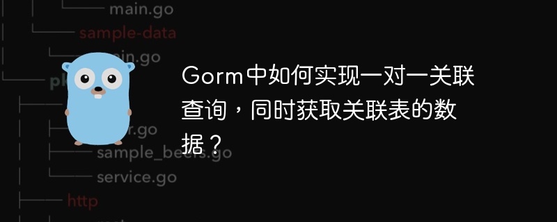 gorm中如何实现一对一关联查询，同时获取关联表的数据？