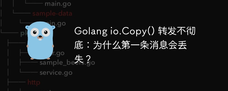 golang io.copy() 转发不彻底：为什么第一条消息会丢失？