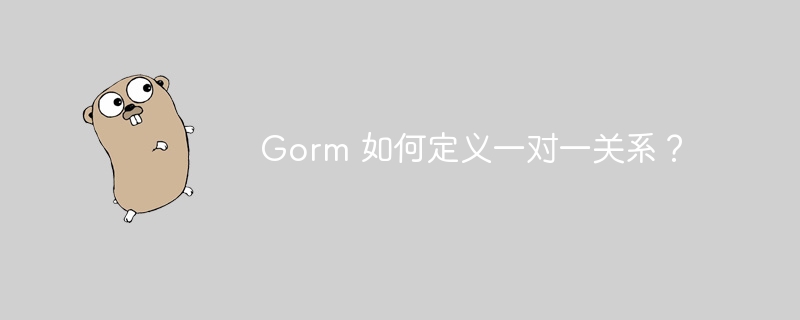 gorm 如何定义一对一关系？