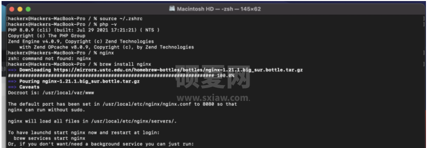 mac怎么用brew安装nginx服务器