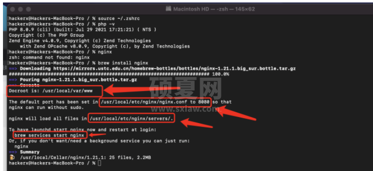mac怎么用brew安装nginx服务器