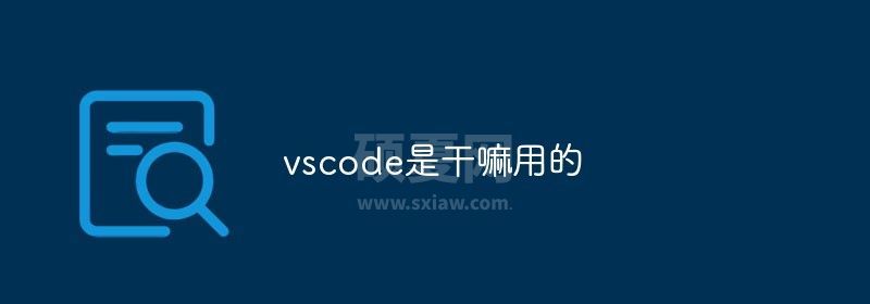 vscode是干嘛用的