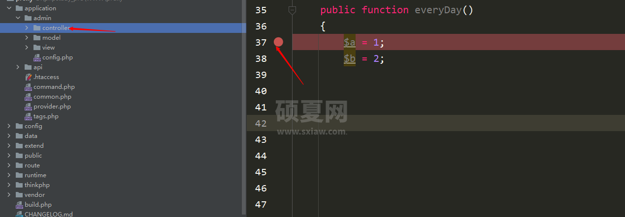 后台断点