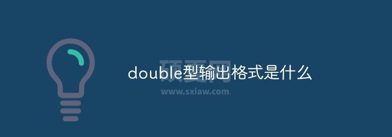 double型输出格式是什么