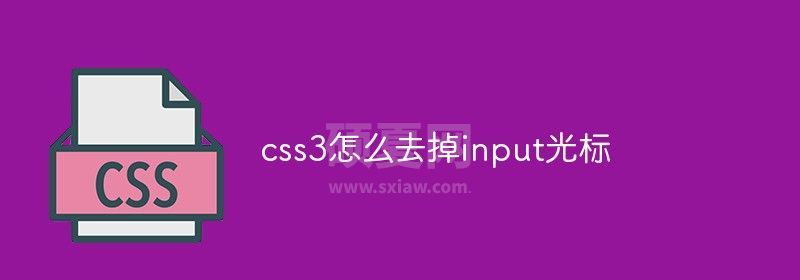 css3怎么去掉input光标