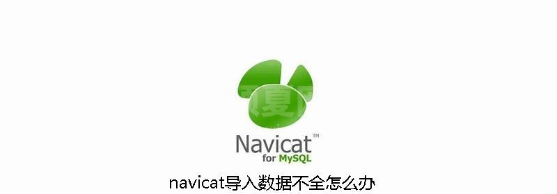 navicat导入数据不全怎么办