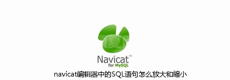 navicat编辑器中的SQL语句怎么放大和缩小