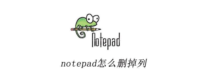 notepad怎么删掉列