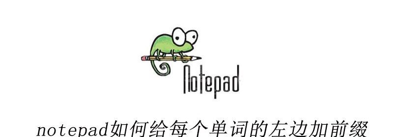 notepad++如何给每个单词的左边加前缀