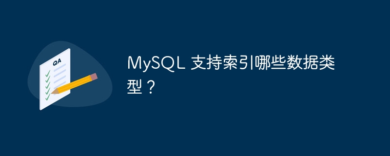 mysql 支持索引哪些数据类型？