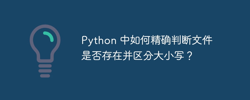 python 中如何精确判断文件是否存在并区分大小写？