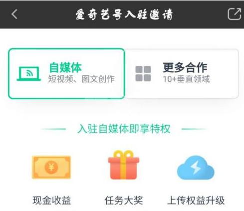 爱奇艺上面怎么入驻爱奇艺号？爱奇艺入驻爱奇艺号的方法截图