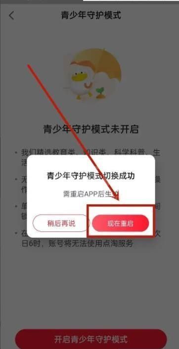 点淘怎么设置未成年模式?点淘设置未成年模式教程截图