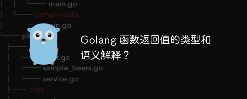 Golang 函数返回值的类型和语义解释？