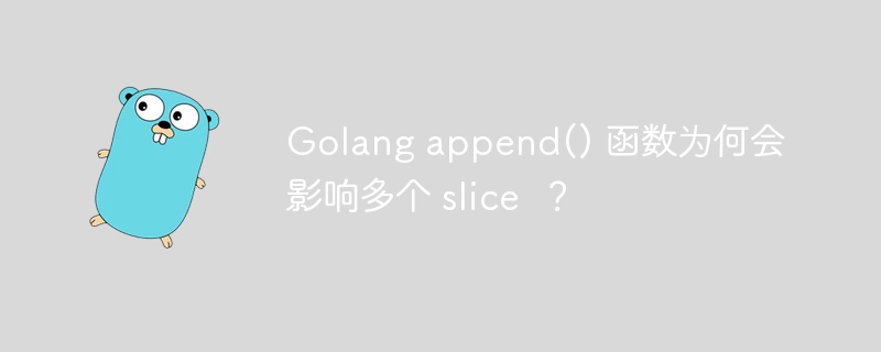 golang append() 函数为何会影响多个 slice  ？