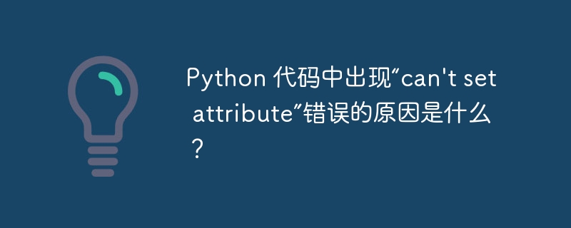 python 代码中出现“can't set attribute”错误的原因是什么？