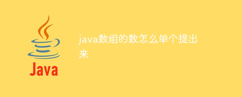 java数组的数怎么单个提出来