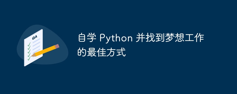 自学 python 并找到梦想工作的最佳方式