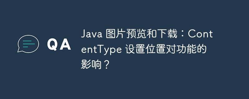 java 图片预览和下载：contenttype 设置位置对功能的影响？