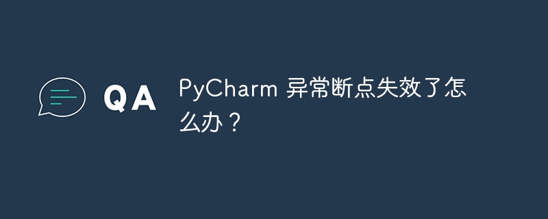 pycharm 异常断点失效了怎么办？