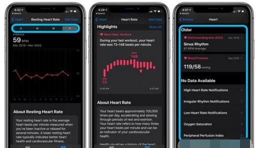 Applewatch6怎么查看心率数据？Applewatch6查看心率数据的方法截图