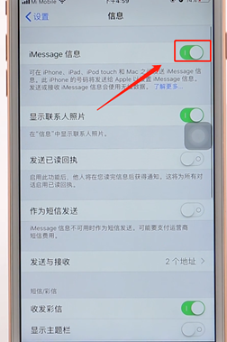 在苹果手机里将imessage关掉的详细操作截图