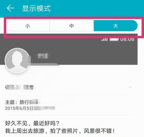 在华为畅享9s中设置图标大小的图文教程截图