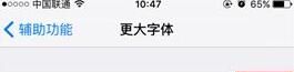 iPhone7Plus设置系统字体大小的详细操作步骤截图