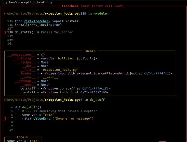 涨知识！Python 的异常信息还能这样展现
