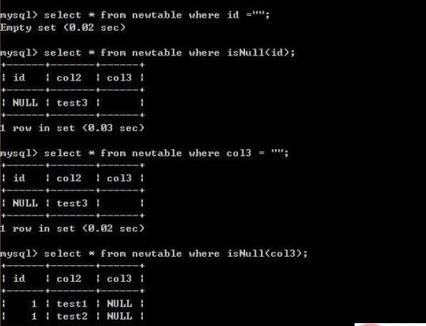 mysql如何查询不为空的字段