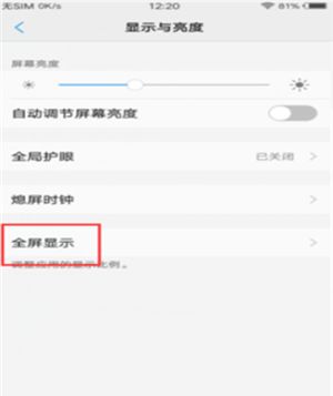 vivoy83手机设置全屏显示的具体步骤截图