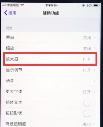 ios12中使用放大器的详细步骤截图