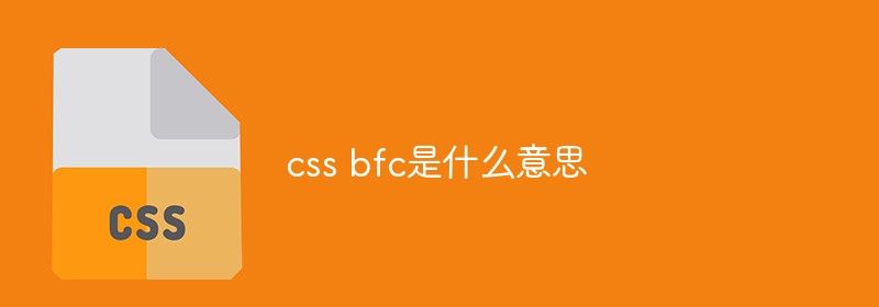 css bfc是什么意思