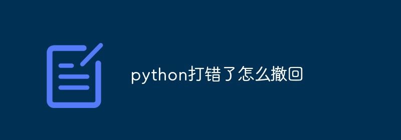 python打错了怎么撤回