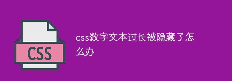 css数字文本过长被隐藏了怎么办