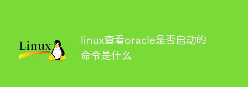 linux查看oracle是否启动的命令是什么