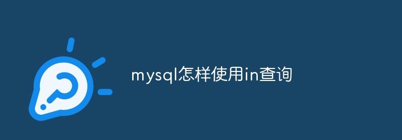 mysql怎样使用in查询