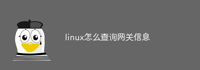 linux怎么查询网关信息