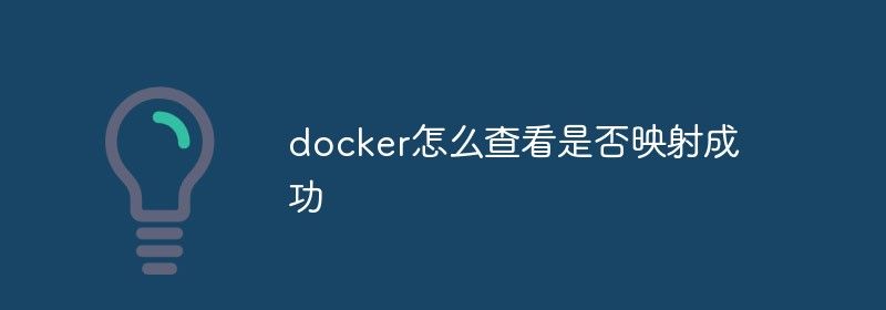 docker怎么查看是否映射成功