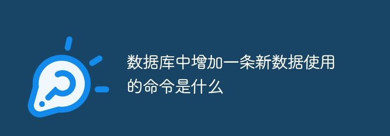 数据库中增加一条新数据使用的命令是什么