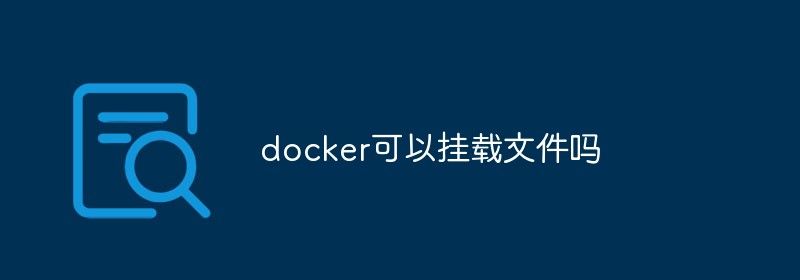 docker可以挂载文件吗