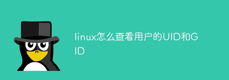 linux怎么查看用户的UID和GID