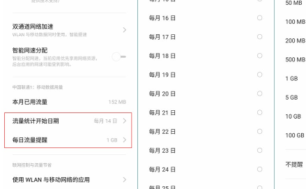 oppo reno z设置流量监控的操作流程截图
