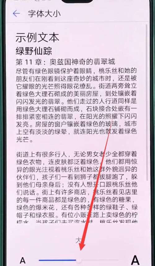 华为p20pro中设置字体大小的基本操作截图