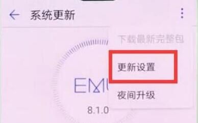荣耀8x关掉系统自动更新的操作过程截图