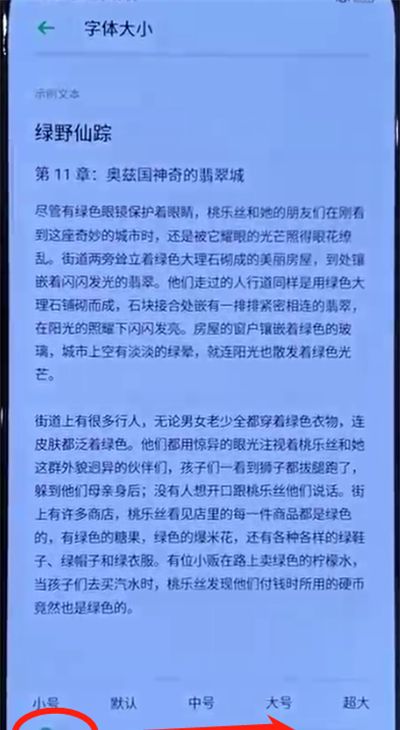 opporeno中调整字体大小的操作教程截图