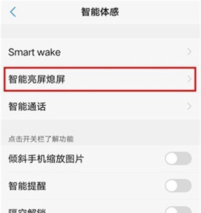 在vivoy91中关闭抬手亮屏的方法介绍截图
