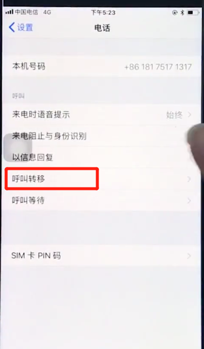 苹果8plus中设置呼叫转移的详细步骤截图